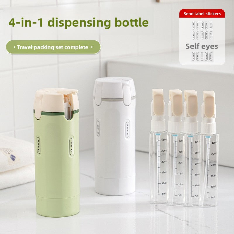 Quadruple-Compartment Travel Bottle